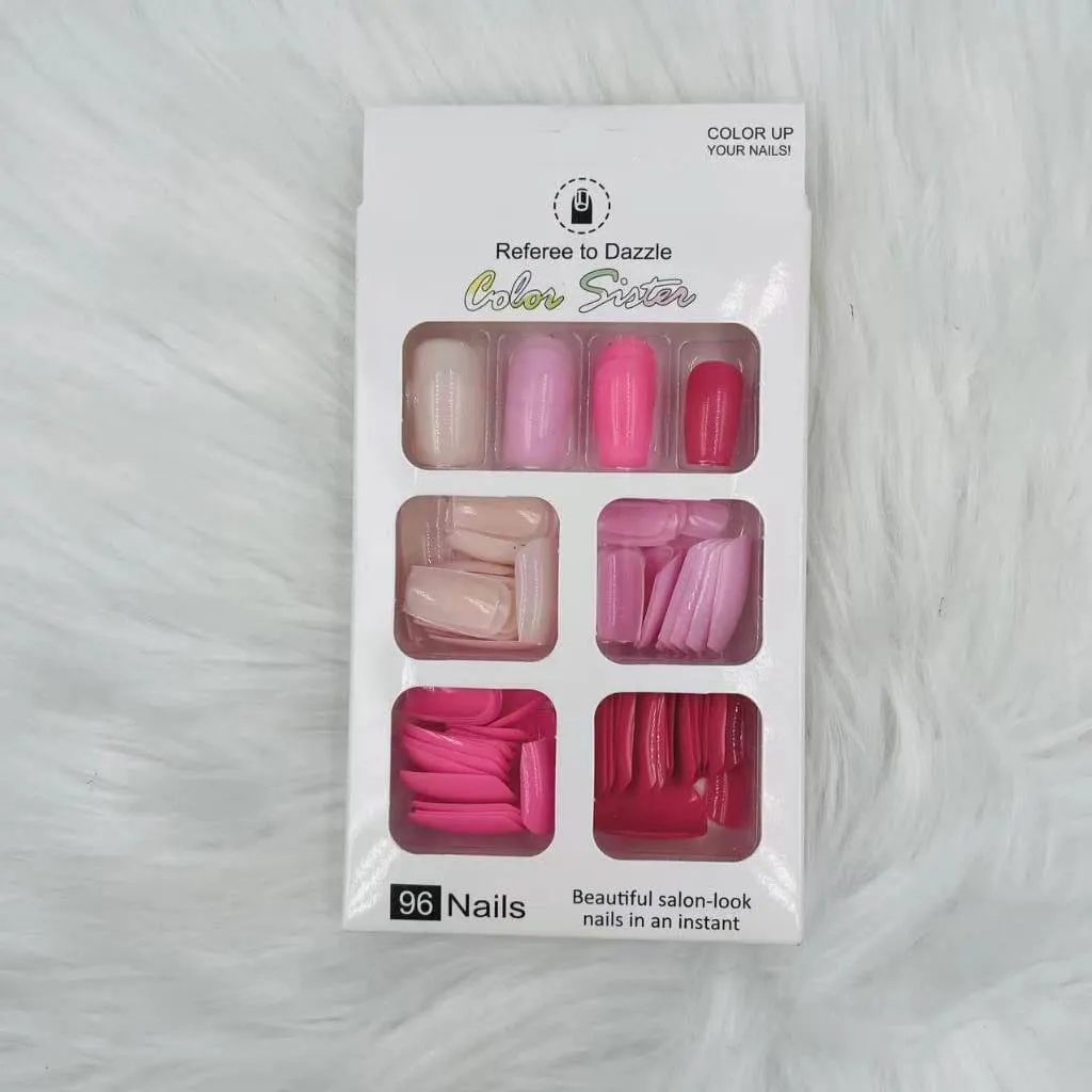 Acrylic Fake Nails Multicolor Smooth Coverage Pack of 1