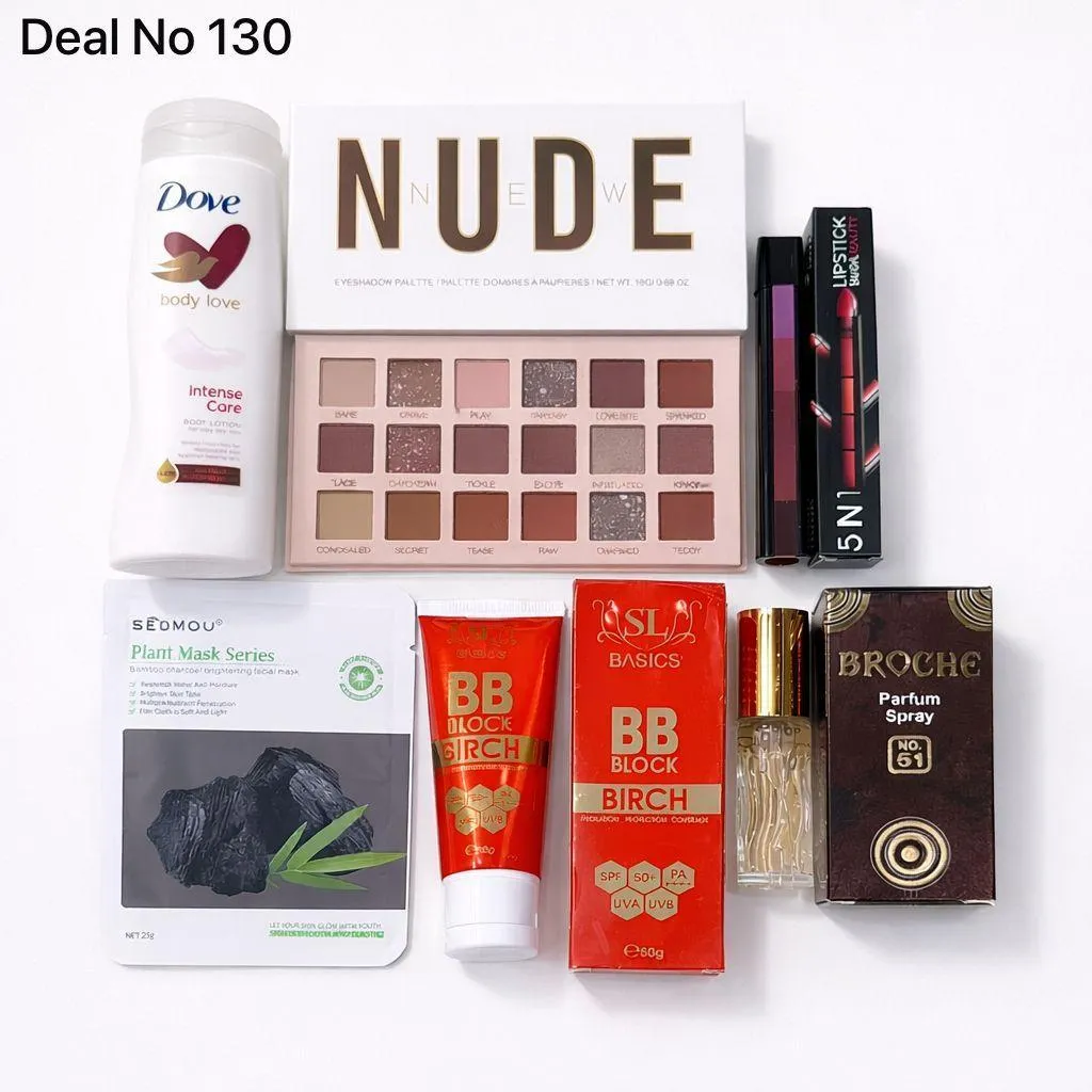 6-in-1 Makeup Kit for Women with BB Cream, Lotion, Eyeshadow, Mask & Lipstick