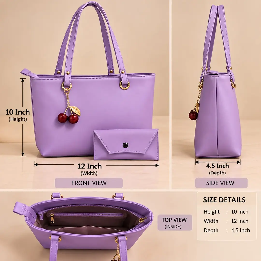 Women's Leather Plain Shoulder Bag