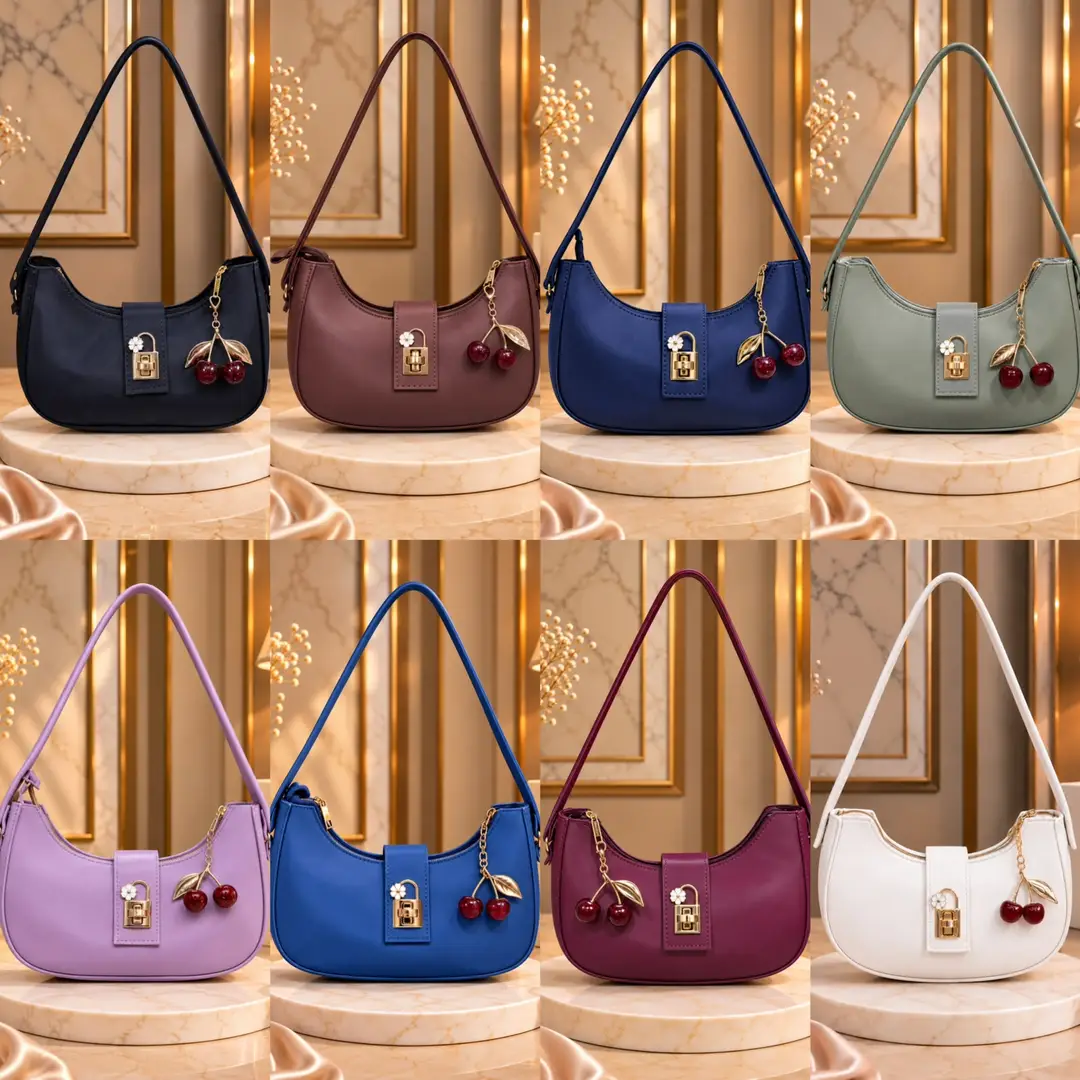 Women's Leather Plain Shoulder Bag
