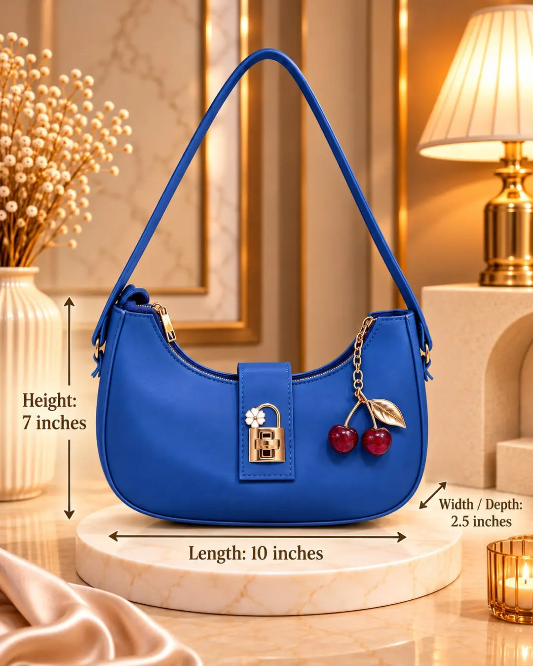 Women's Leather Plain Shoulder Bag
