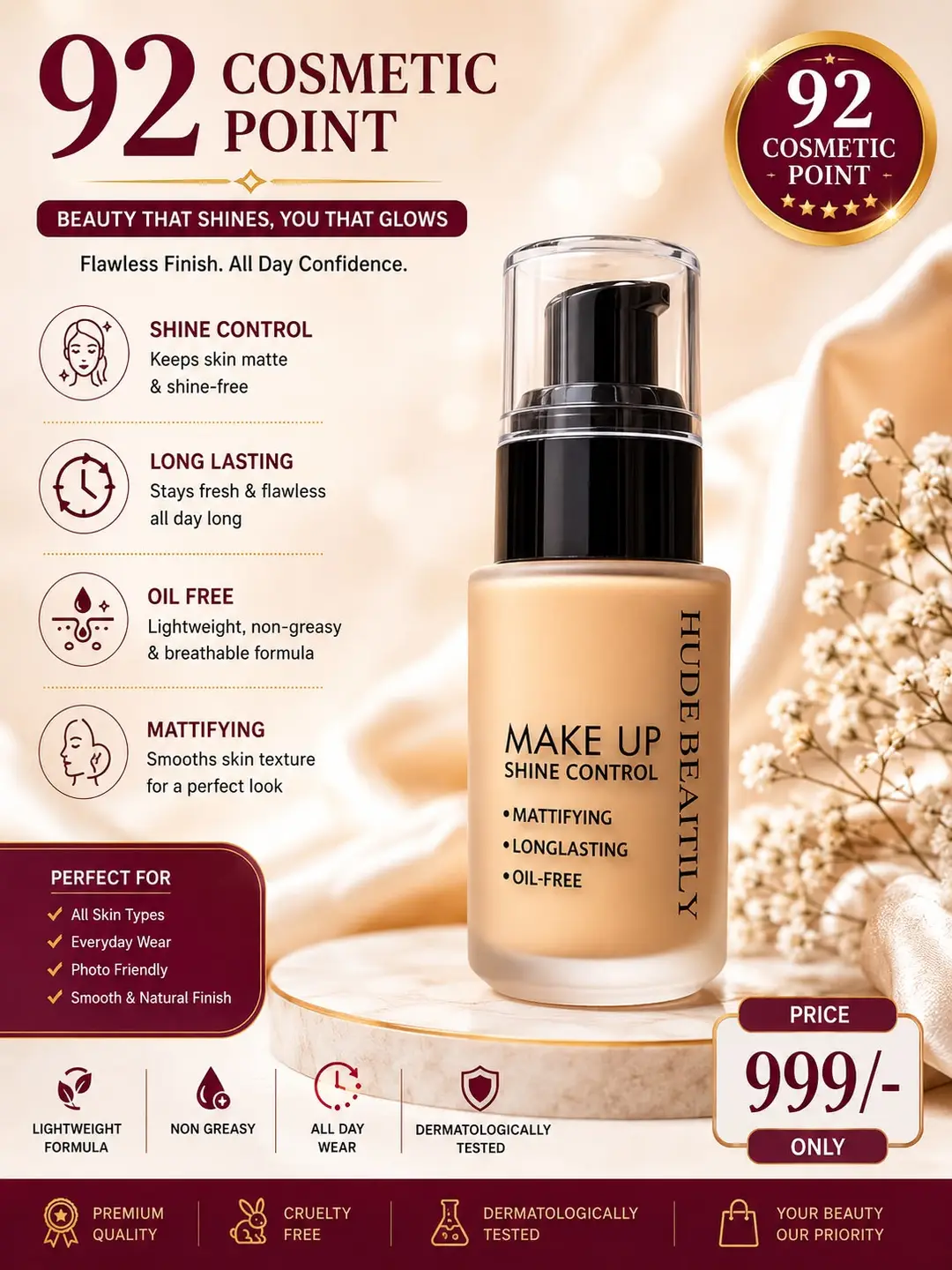 Hudebeaitly  Makeup Shine Control Foundation?