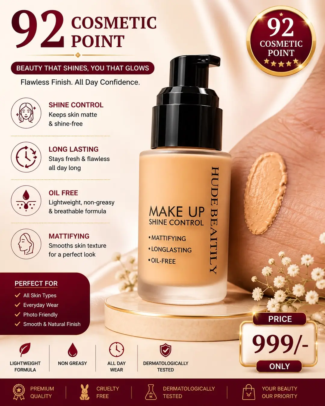 Hudebeaitly  Makeup Shine Control Foundation?