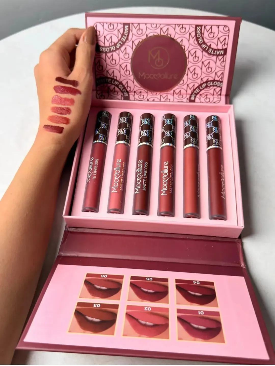 Nude Shades Lip Gloss Set 6 Pcs High Pigmented 100g