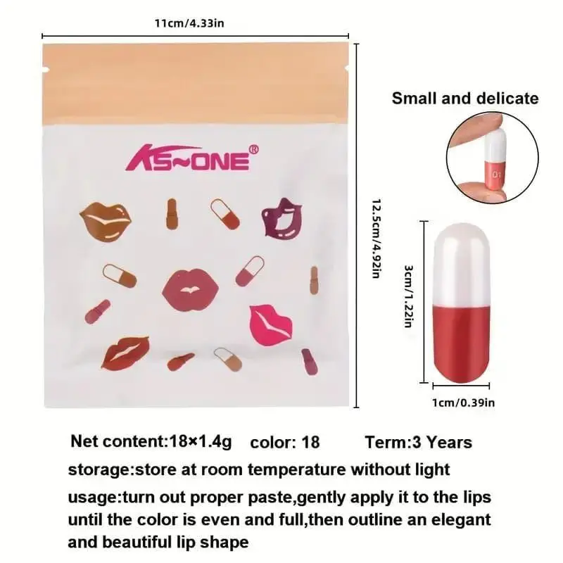 High Pigmented Lipstick 100 g - 18 Pcs