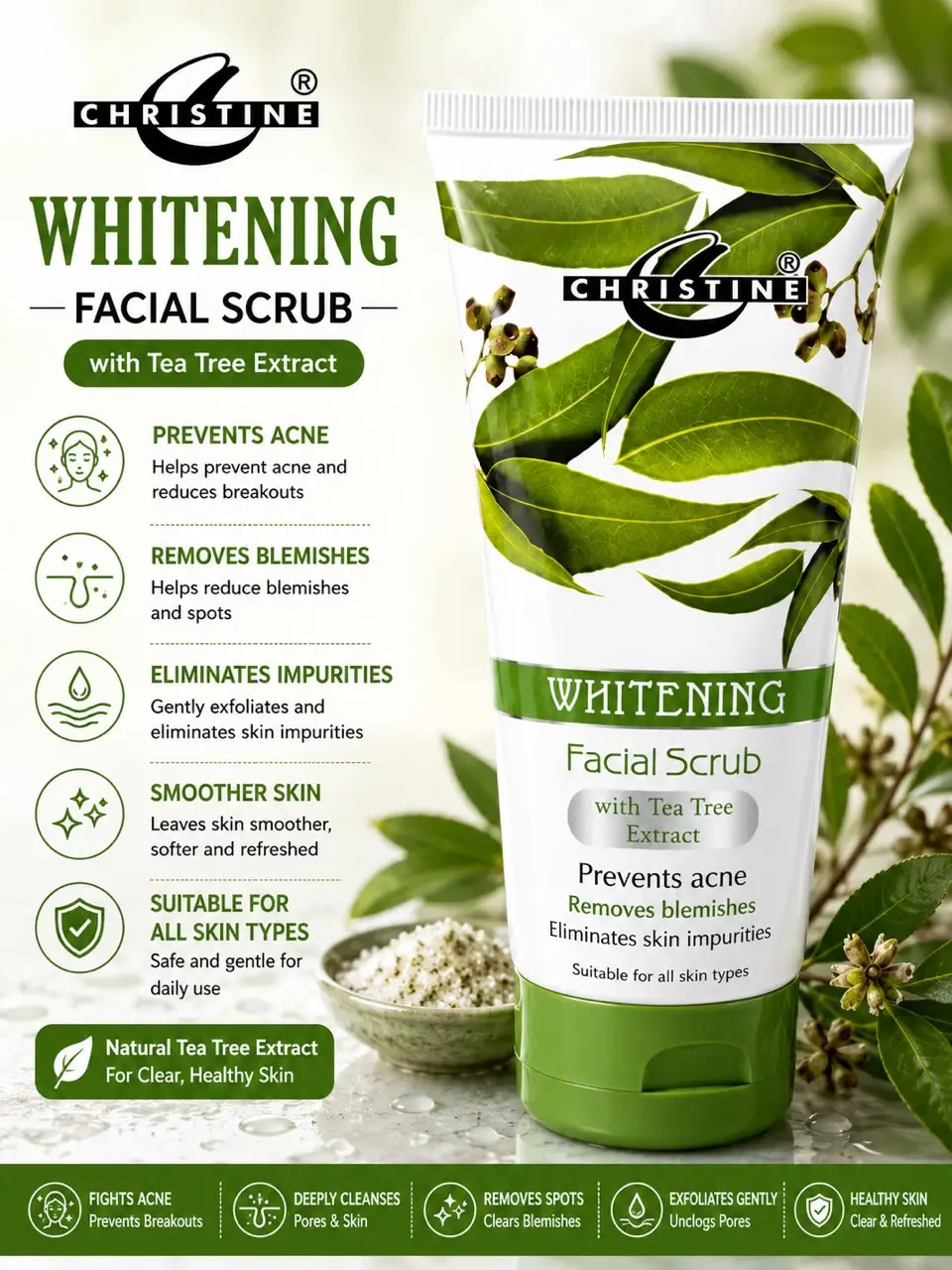Whitening And Brightening Facial Scrub