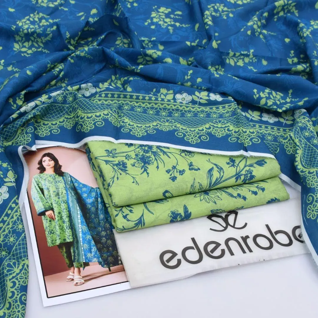 Green Digital Print Lawn 3-Piece Set