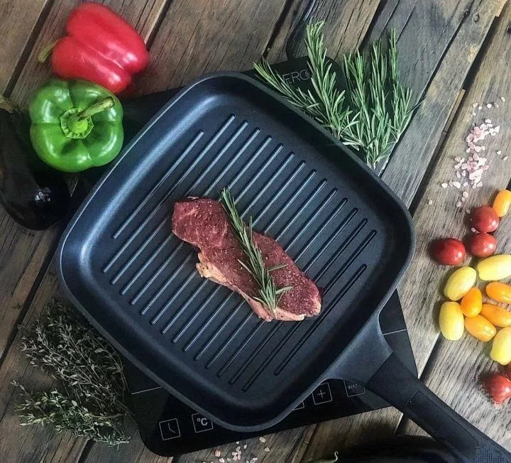 2 Pcs Cast Iron BBQ Hand Grill Set - Perfect for Outdoor Cooking