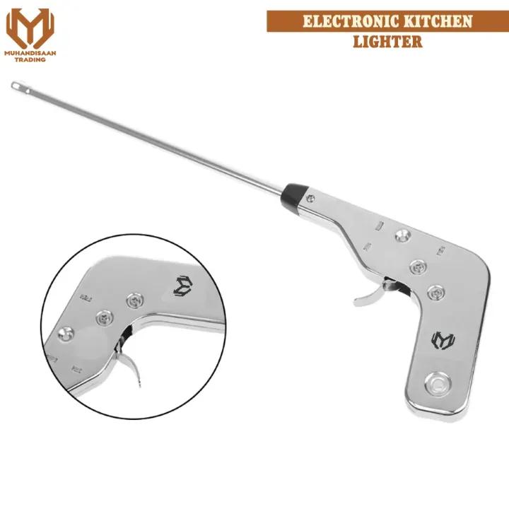 Stainless Steel Gas Lighter Battery Free Silver