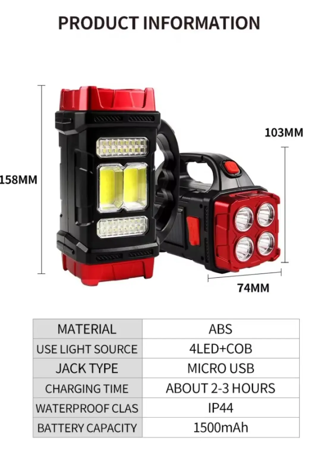 Hurry Bolt Solar Lamp 25W Bright White Light