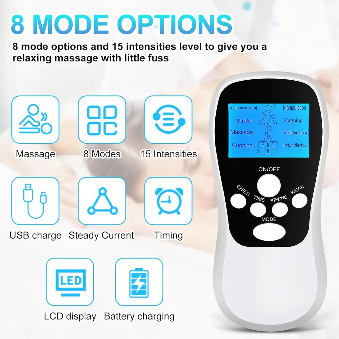 TENS Machine For Pain Relief Rechargeable Tens Electric Massager