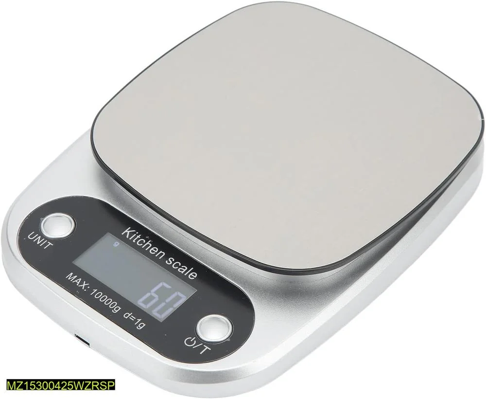 Digital Kitchen Scale 10kg Silver ABS