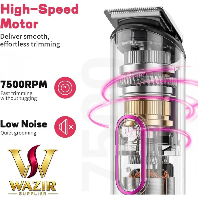 Professional Rechargeable Hair Trimmer with Charging Base