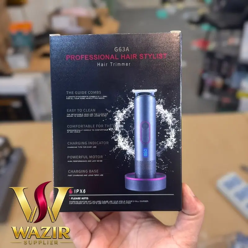 Professional Rechargeable Hair Trimmer with Charging Base