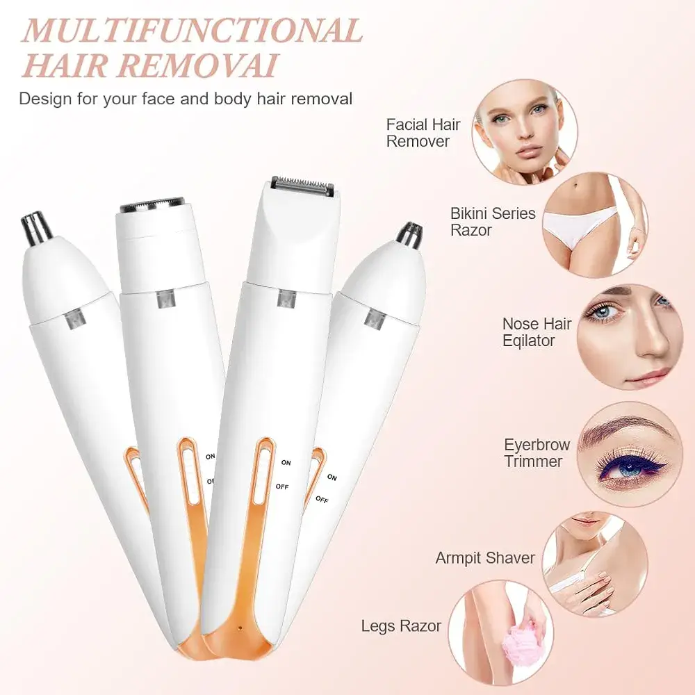 Rechargeable Women's Eyebrows & Facial Hair Trimmer