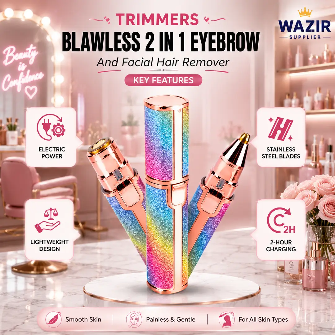 Rechargeable Women's Eyebrows & Facial Hair Trimmer