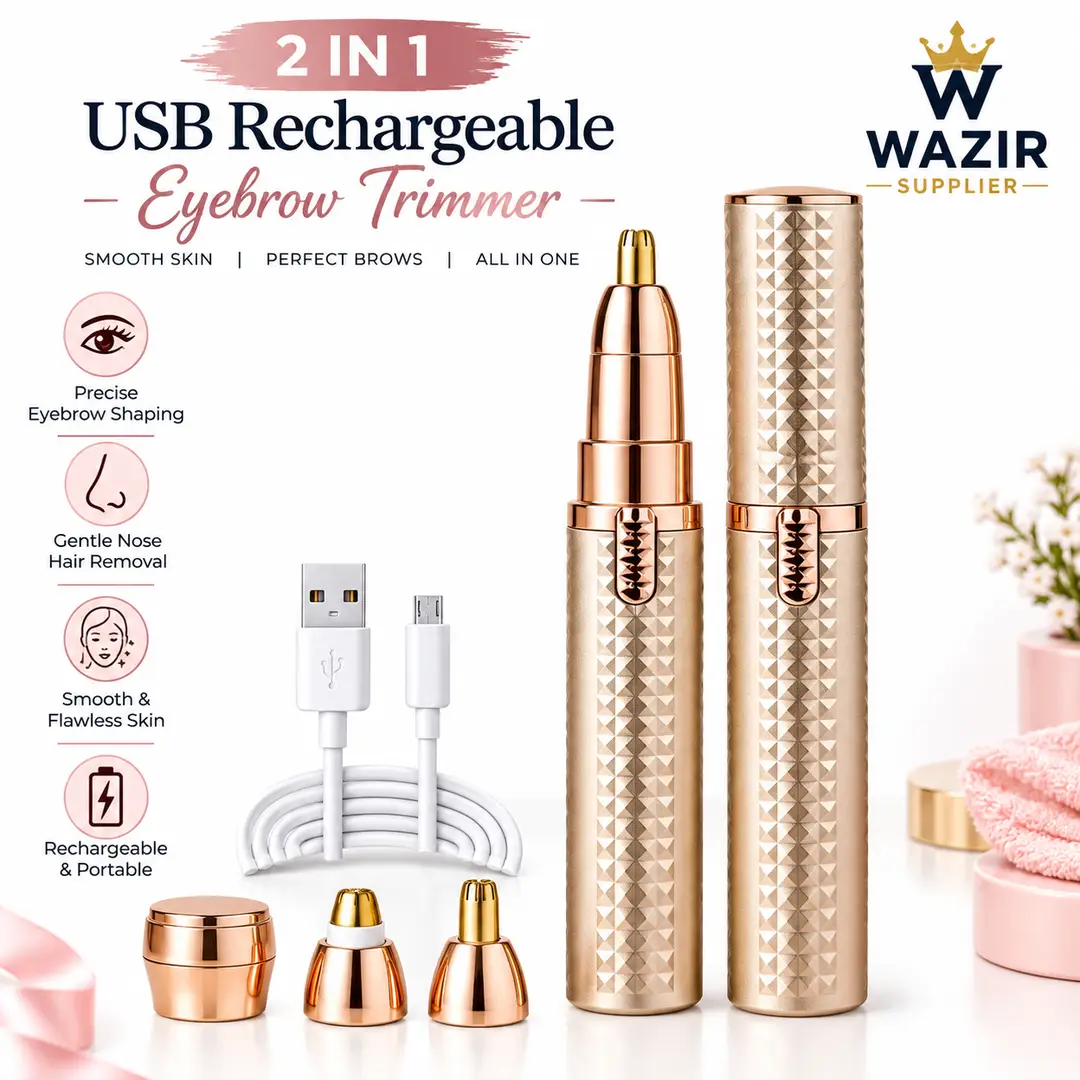 Rechargeable 3 In 1 Women's Eyebrows & Facial Hair Trimmer