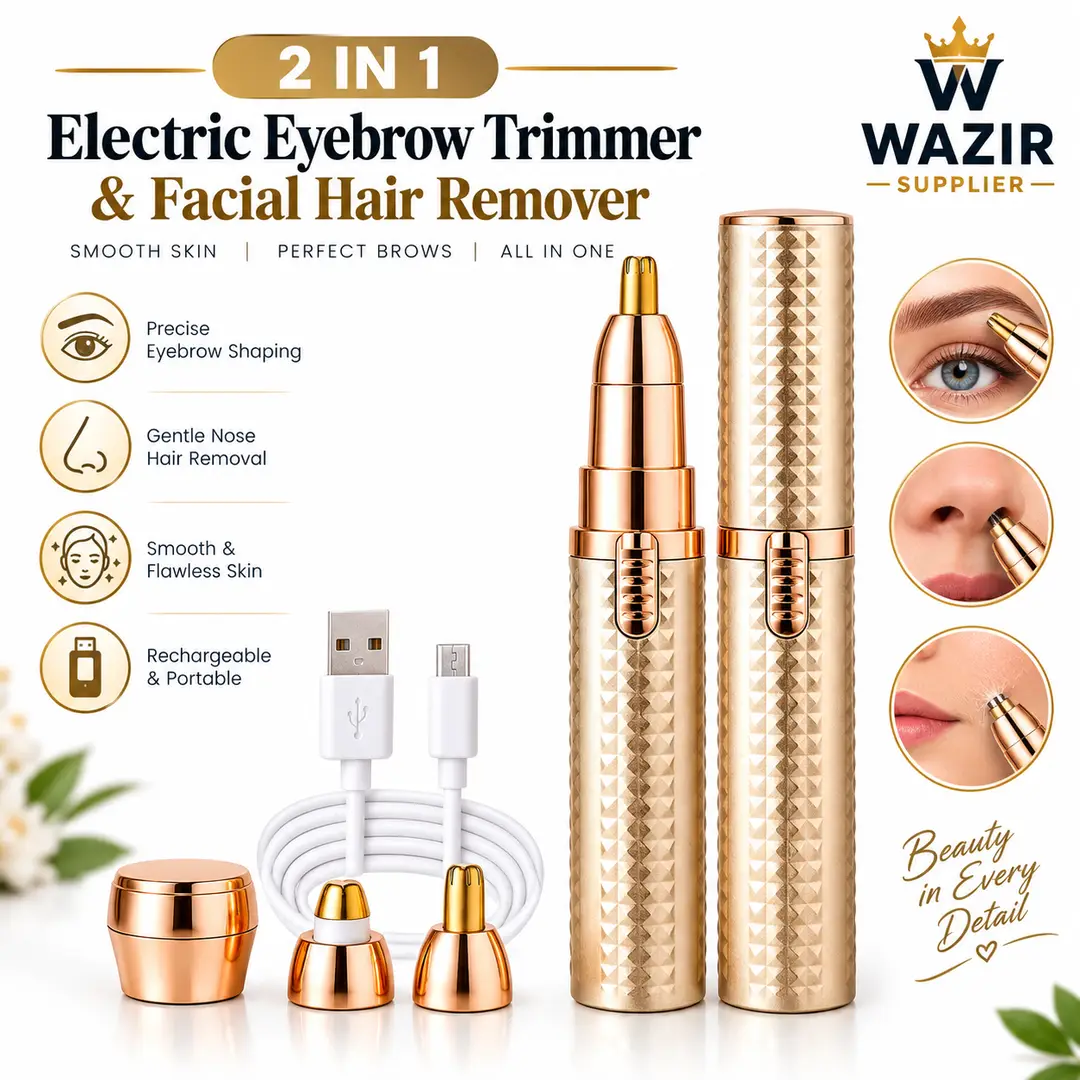 Rechargeable 3 In 1 Women's Eyebrows & Facial Hair Trimmer