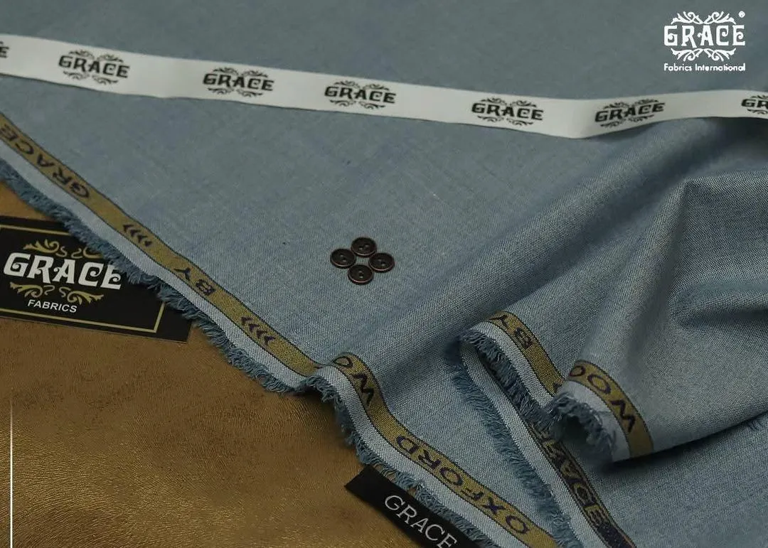 Men’s Unstitched Wool Plain Suit