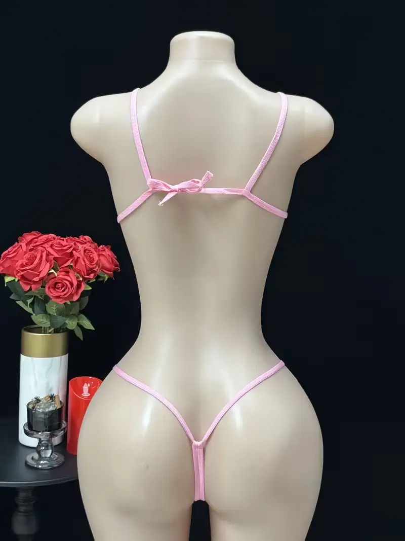 Polyester Lace Work Light Weight Bikini Set