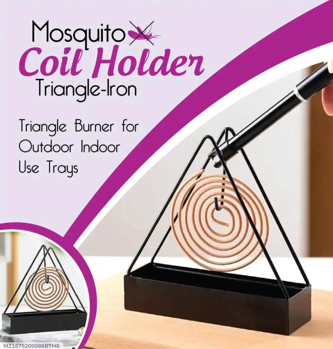 Triangle Mosquito Coil Holder Black Metal Outdoor Indoor