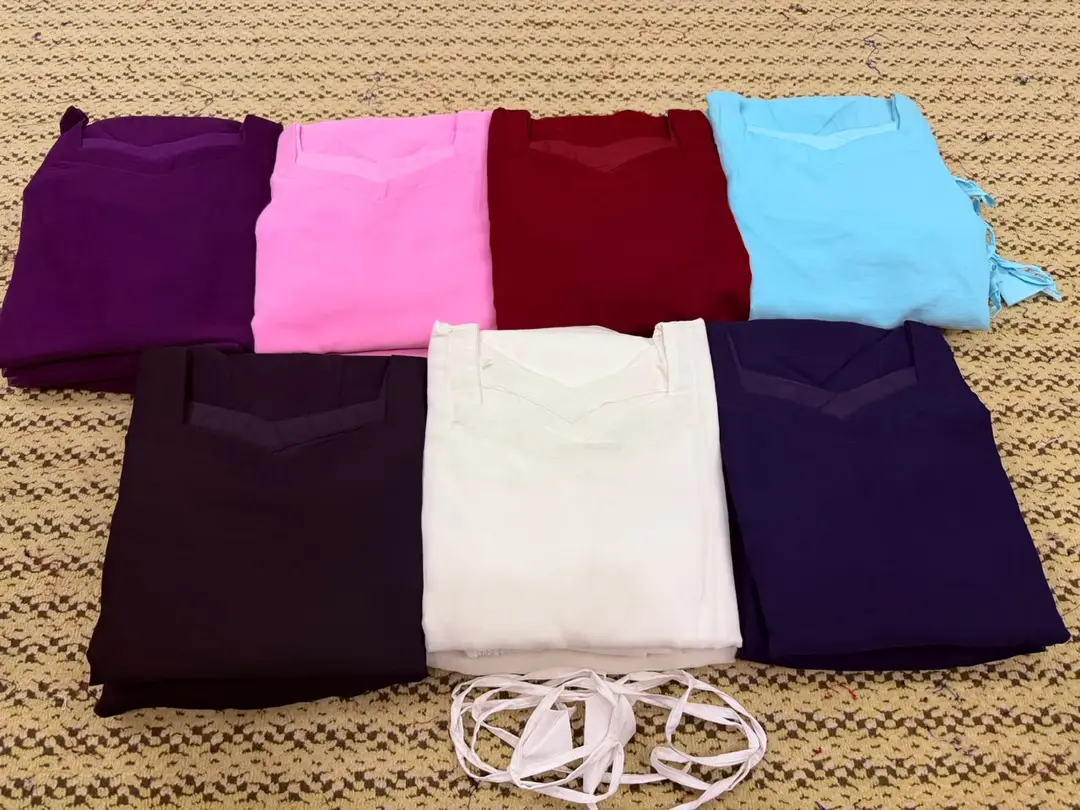 3 Pcs Women's Stitched Chiffon Plain Suit