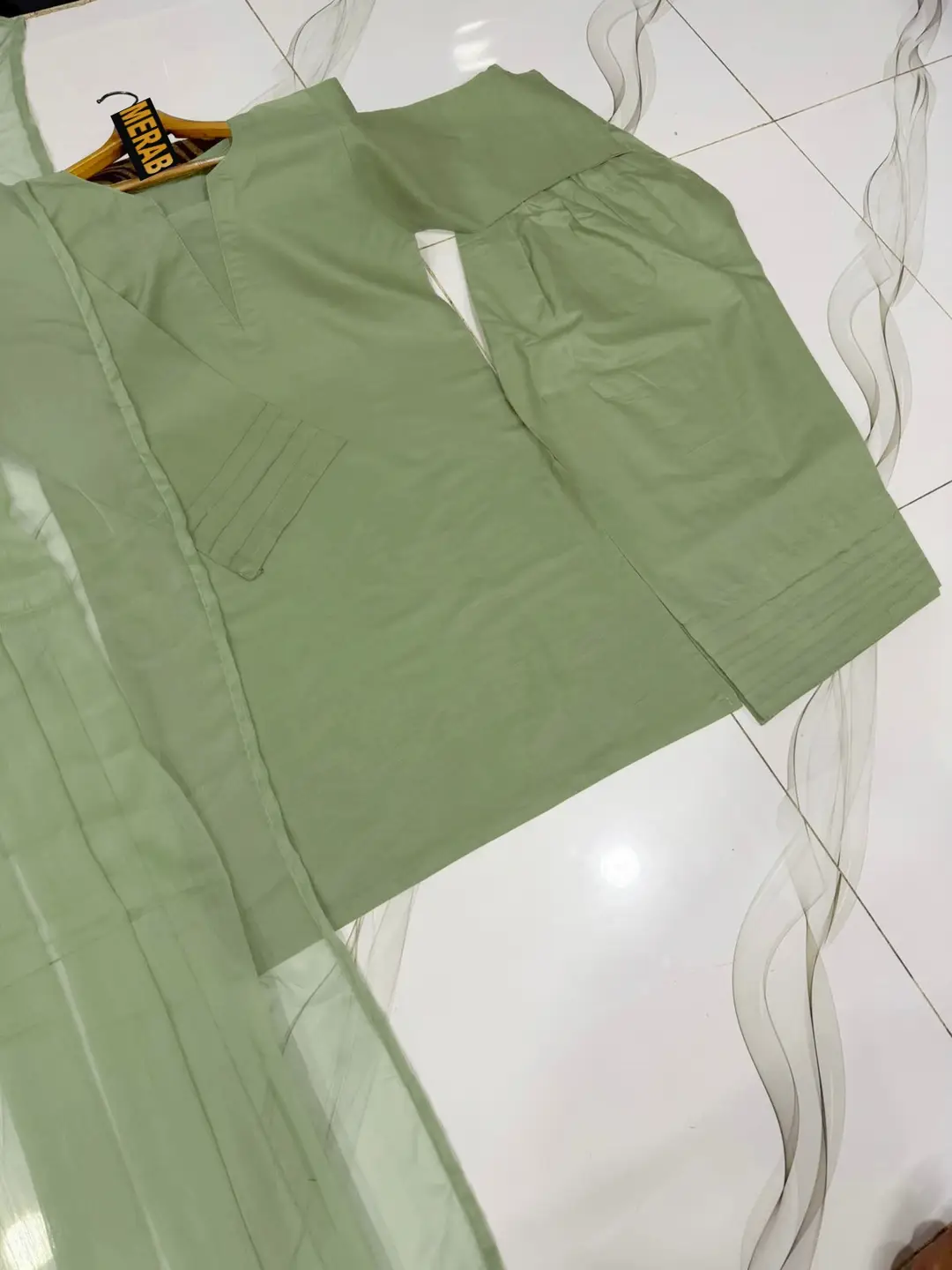 3 Pcs Women's Stitched Cotton Plain Suit