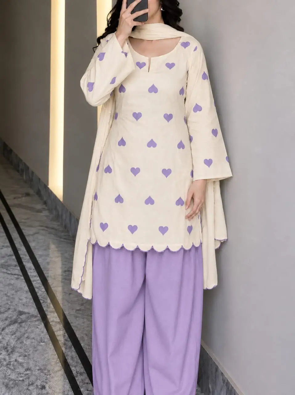 3 Pcs Women's Stitched Swiss Voile Printed Suit