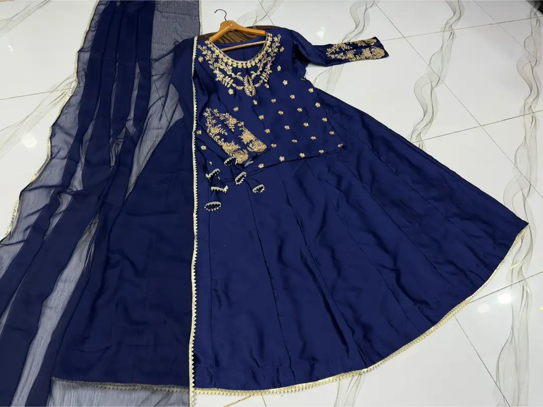3 Pcs Women's Stitched Shamoz Silk Hand Work Suit