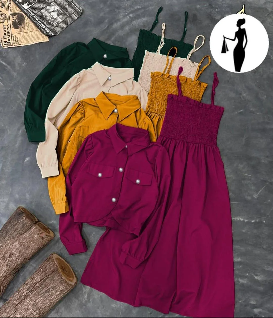 Pink Linen 2Pcs Frock & Jacket Set