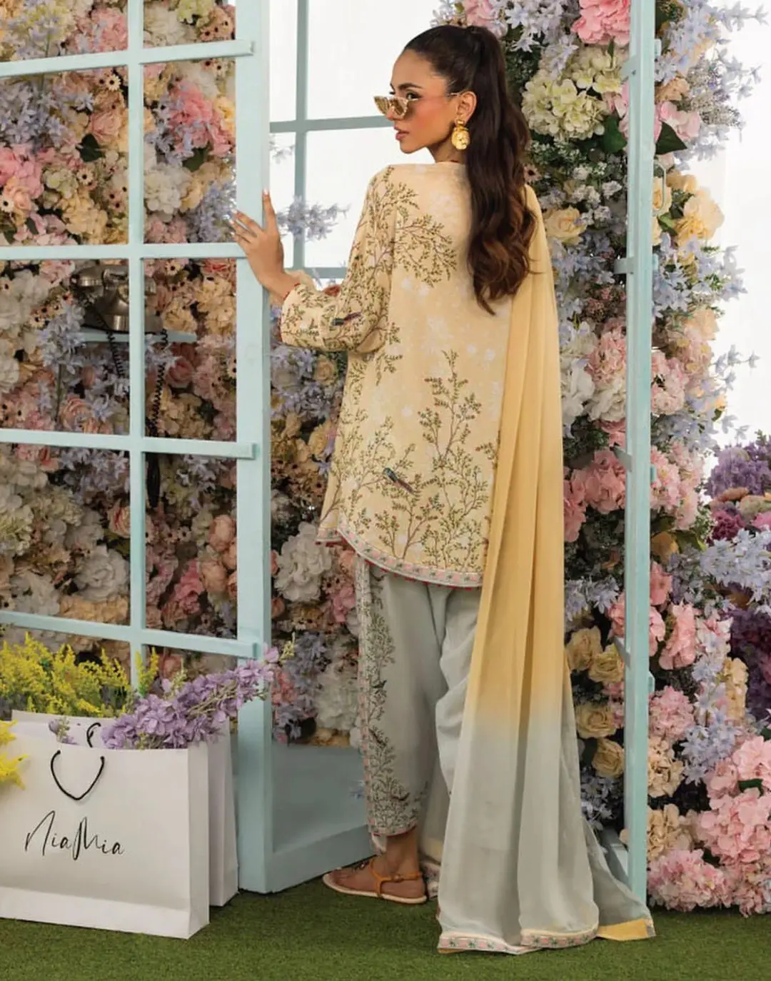 2 Pcs Women's Stitched Swiss Lawn Printed Co-Ord Set
