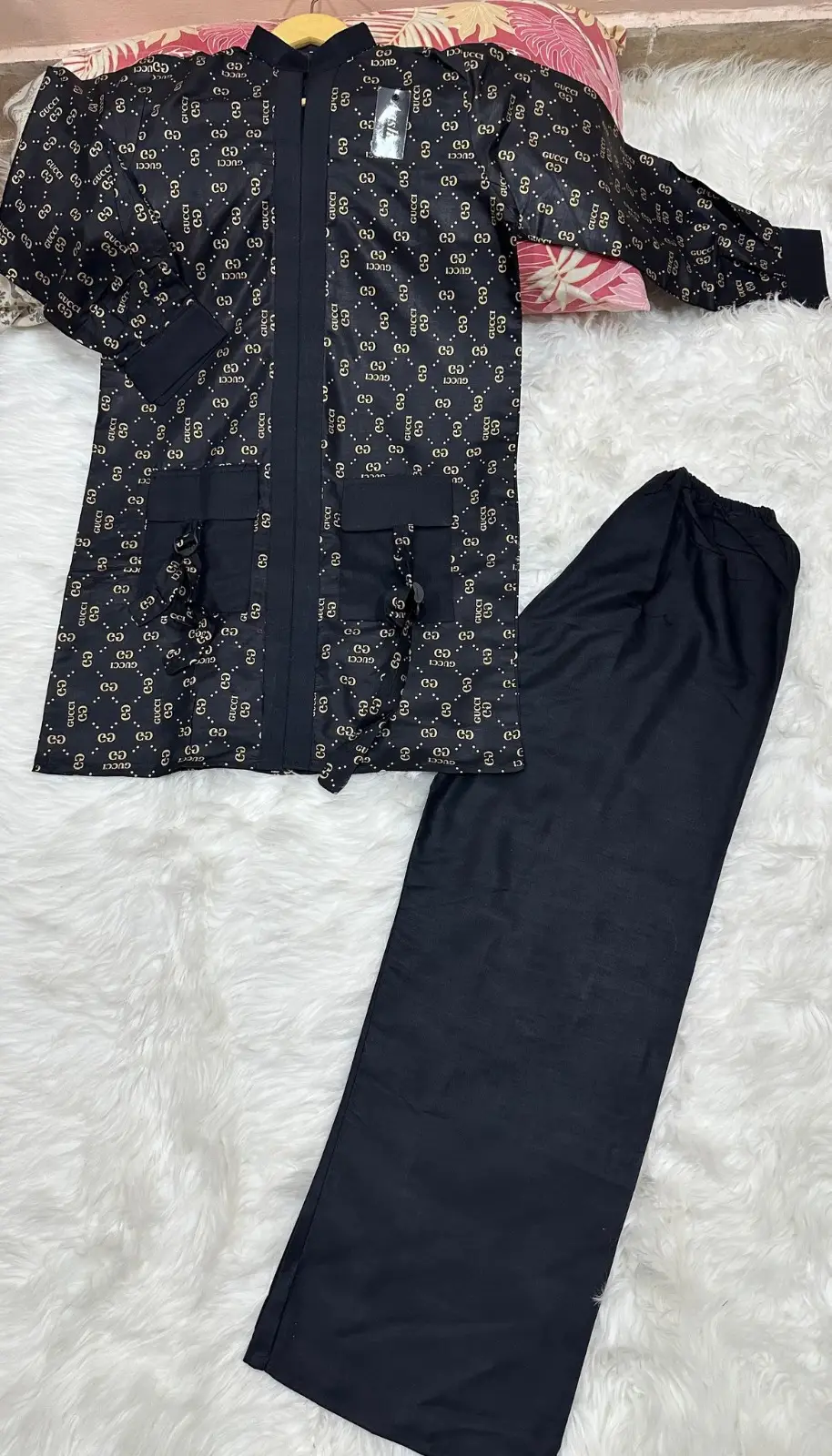 2 Pcs Women's Stitched Linen Printed Shirt And Trouser