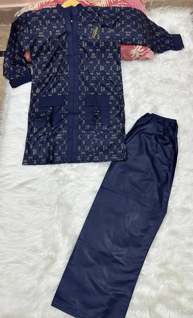 2 Pcs Women's Stitched Linen Printed Shirt And Trouser