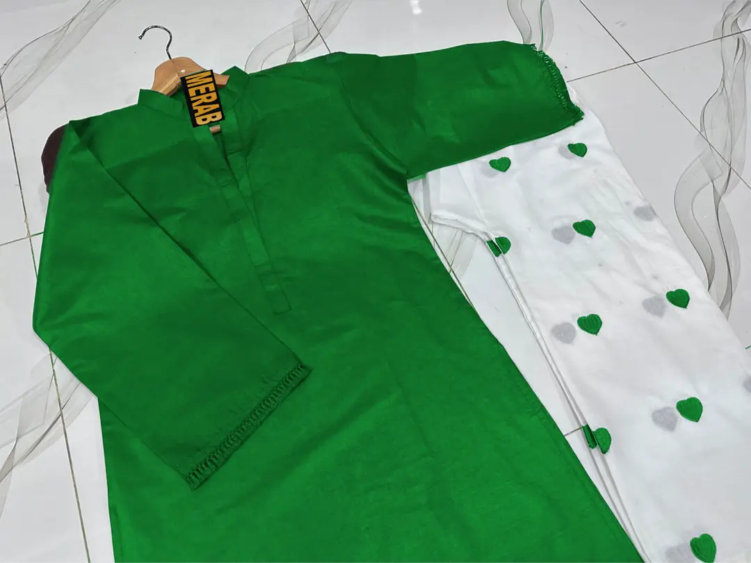 2 Pcs Women's Stitched Cotton Printed Shirt And Trouser