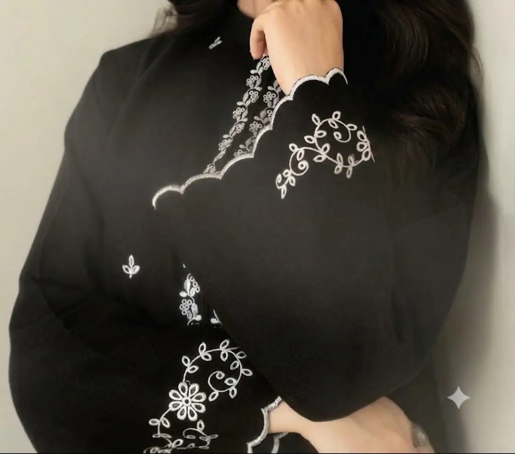 2 Pcs Women's Stitched Chiffon Embroidered Shirt And Trouser