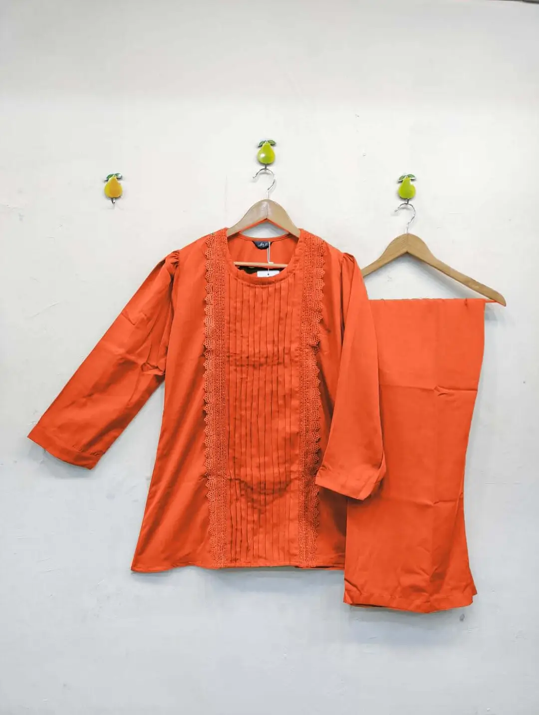 2 Pcs Women's Stitched Georgette Plain Shirt And Trouser