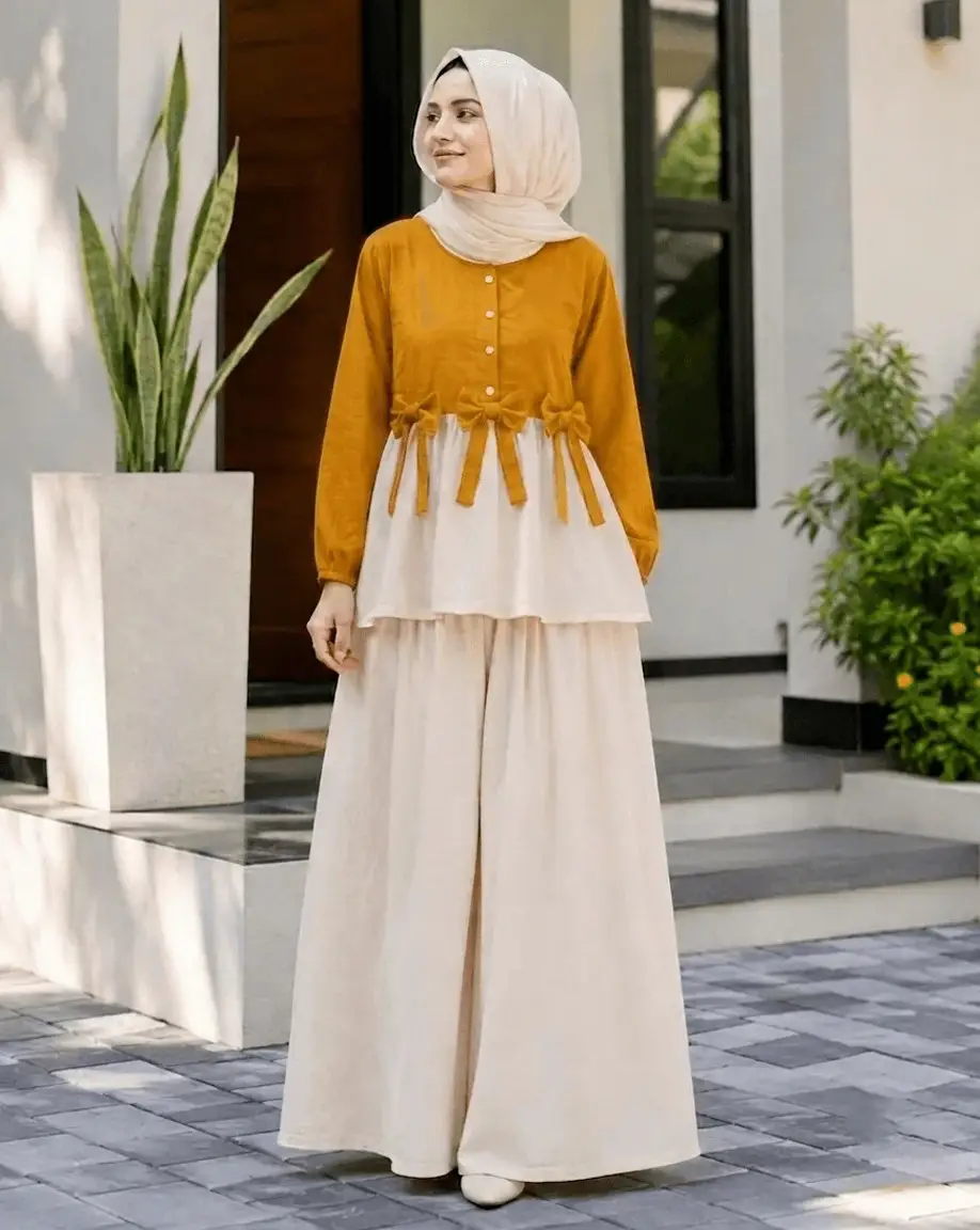 2 Pcs Women's Stitched Cotton Plain Shirt And Trouser