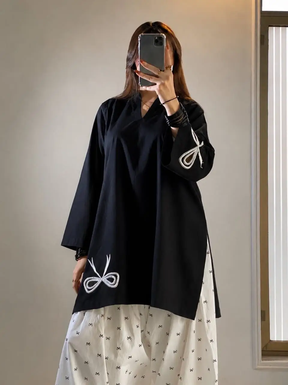 2 Pcs Women's Stitched Cotton Embroidered Shirt And Trouser