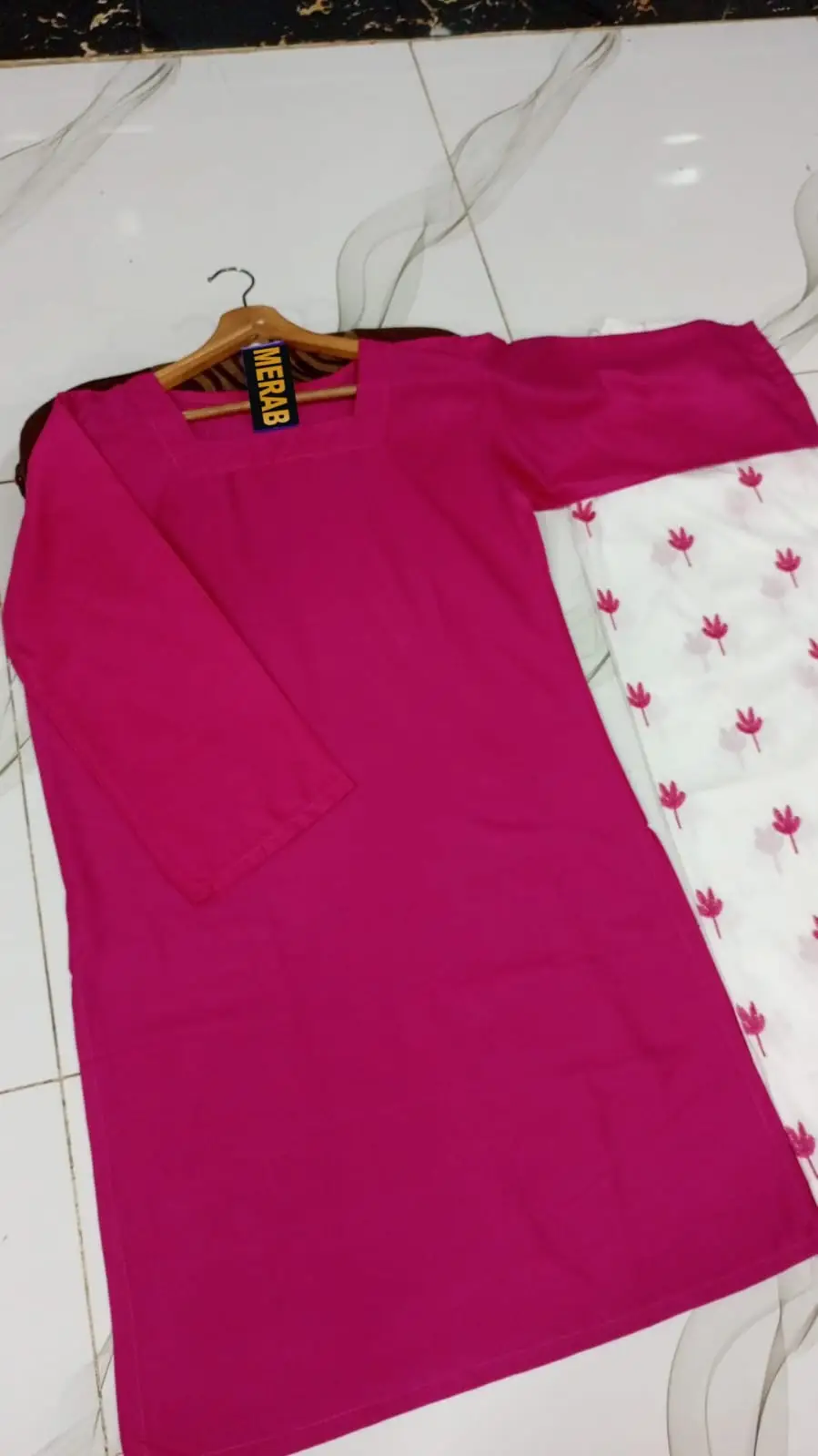 2 Pcs Women's Stitched Linen Embroidered Shirt And Trouser