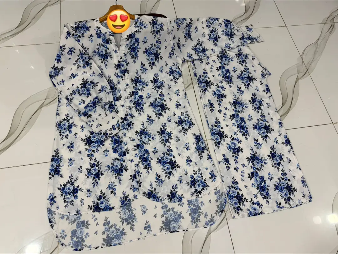 2 Pcs Women's Stitched Swiss Lawn Printed Co-Ord Set