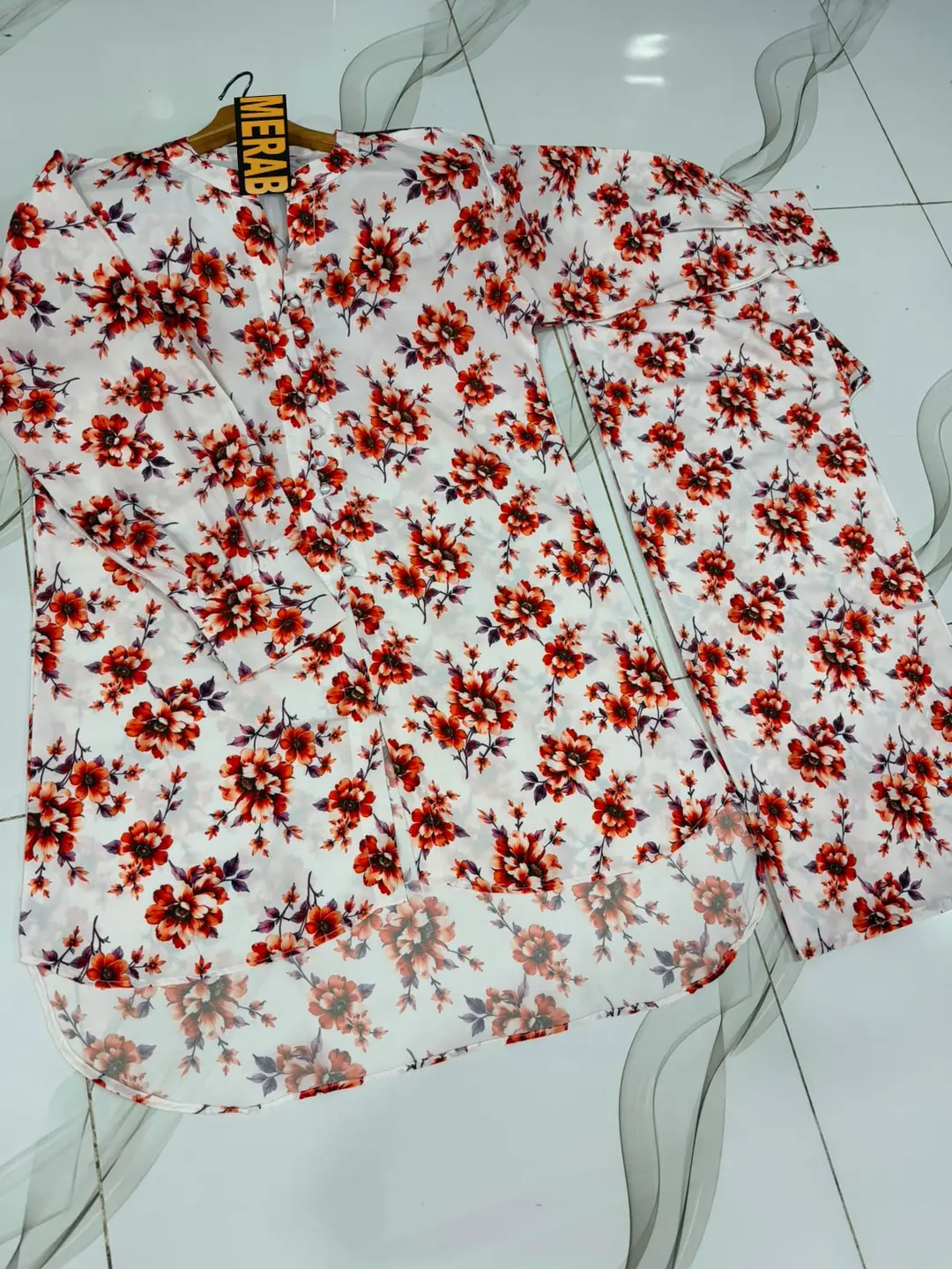 2 Pcs Women's Stitched Swiss Lawn Printed Co-Ord Set