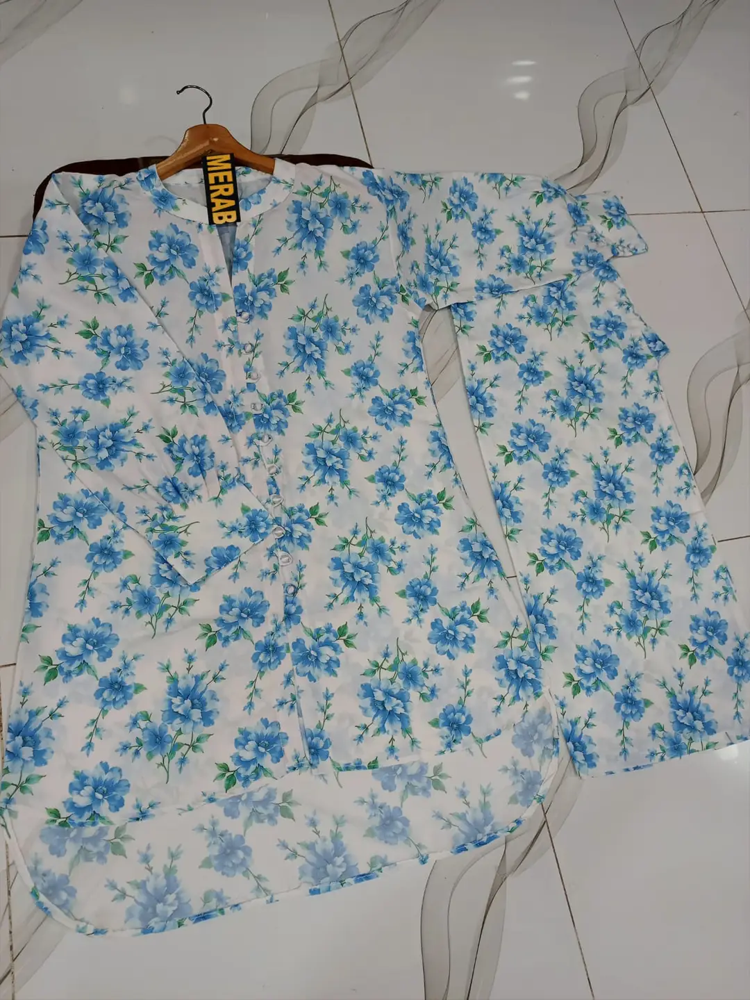 2 Pcs Women's Stitched Swiss Lawn Printed Co-Ord Set