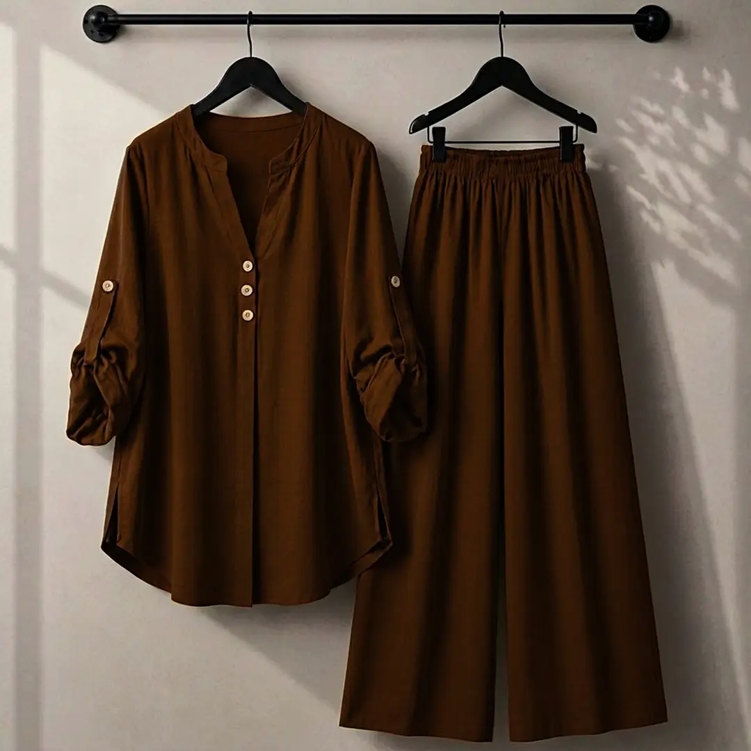 2 Pcs Women's Stitched Georgette Plain Shirt And Trouser