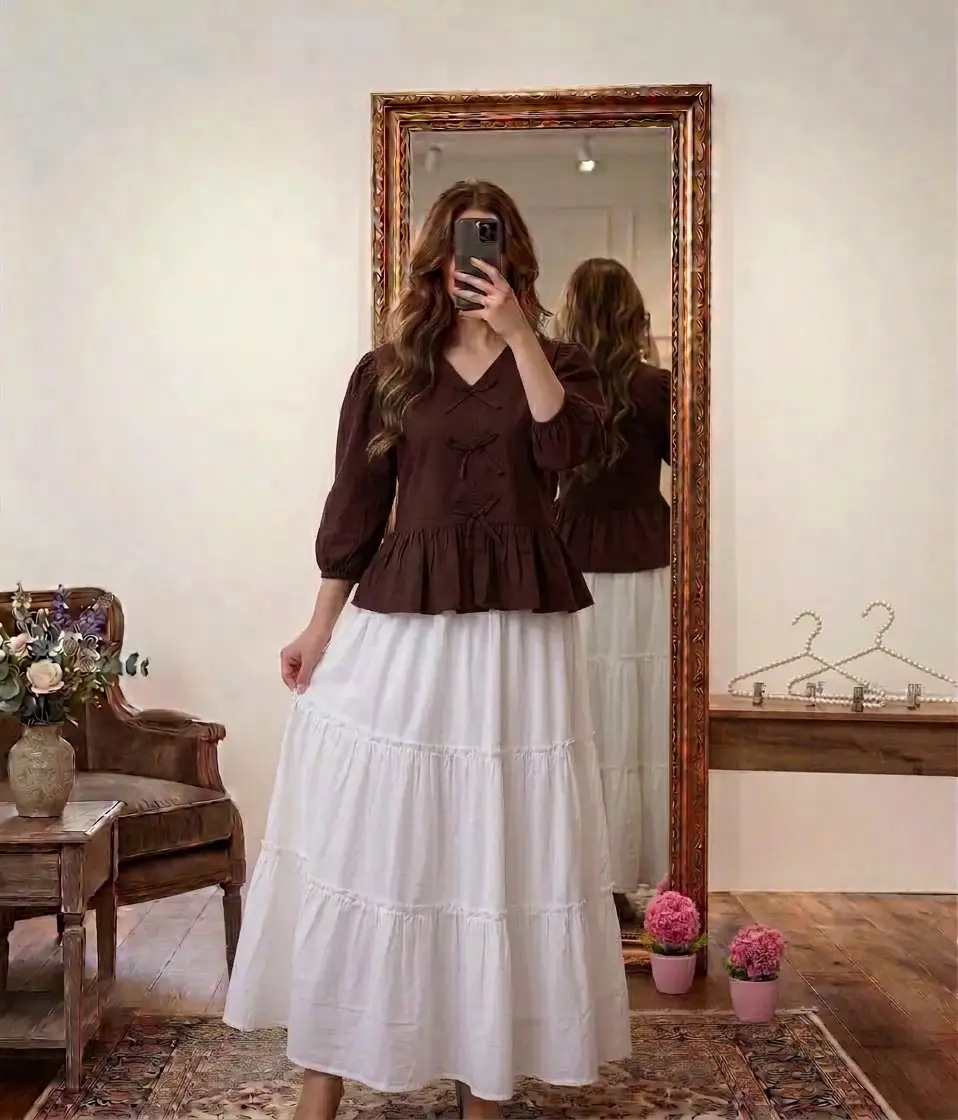 2 Pcs Women's Stitched Cotton Plain Co-Ord Set
