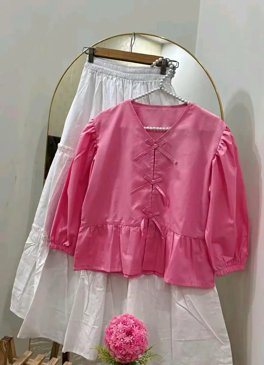 2 Pcs Women's Stitched Cotton Plain Co-Ord Set