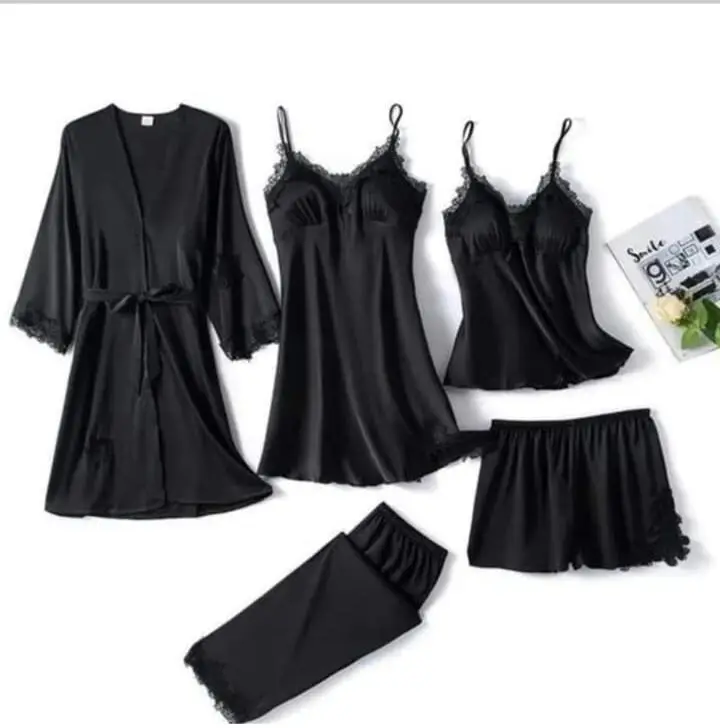 Satin Lace Comfortable And Lightweight Nightwear Set