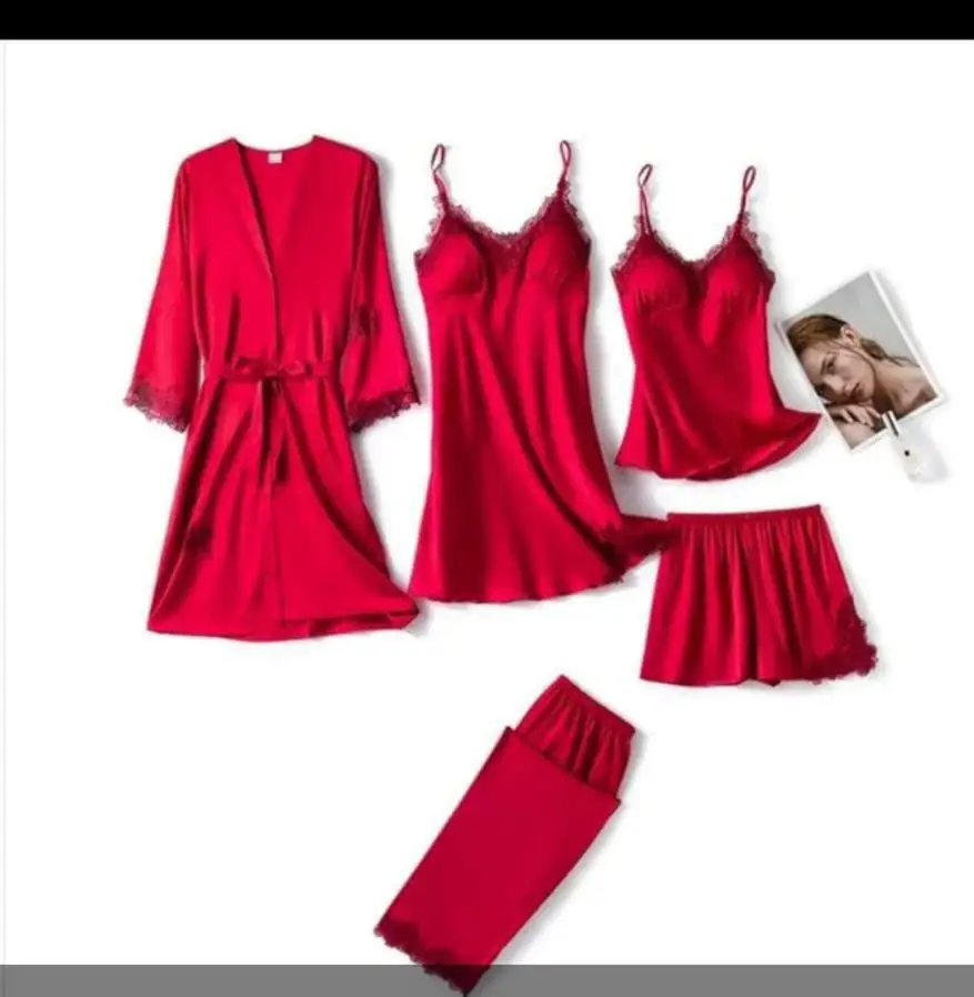 Satin Lace Comfortable And Lightweight Nightwear Set