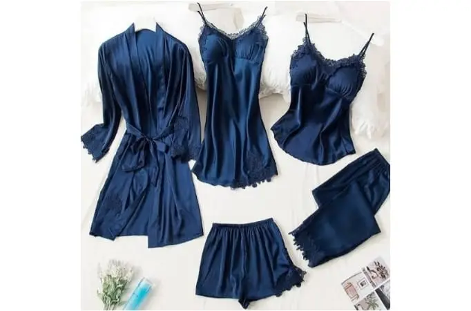 Satin Lace Comfortable And Lightweight Nightwear Set