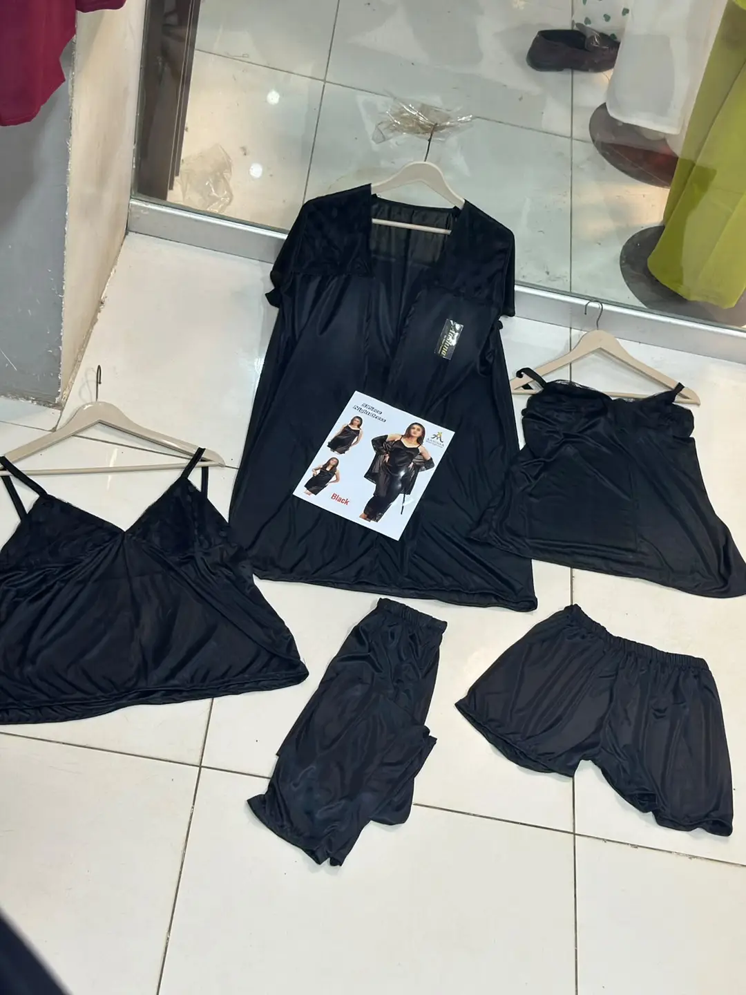 5 pcs Jersey Frilly Lightweight And Breathable Nightwear Set