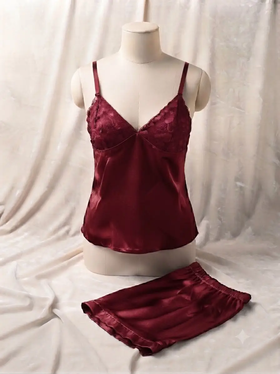 Jersey Embroidered Comfortable And Lightweight Nightwear Set